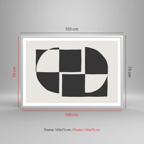 Plakát v bílém rámu - Antitéza – syntéza - 100x70 cm