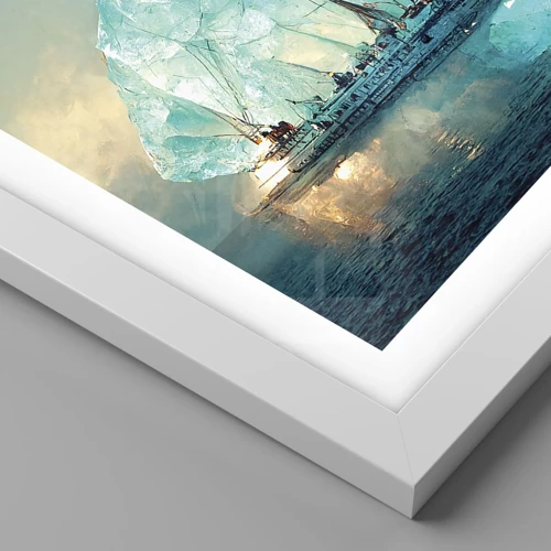 Plakát v bílém rámu - Arktický briliant - 50x50 cm