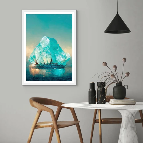 Plakát v bílém rámu - Arktický briliant - 61x91 cm