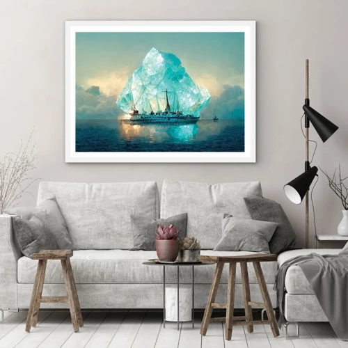 Plakát v bílém rámu - Arktický briliant - 70x50 cm