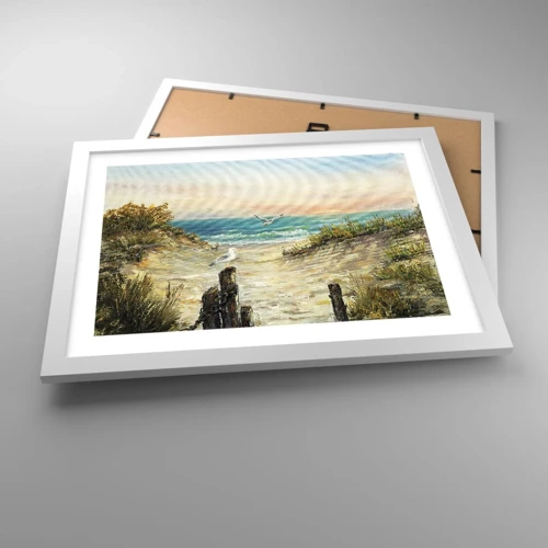 Plakát v bílém rámu - Bezvětří a samota - 40x30 cm