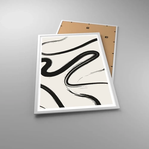 Plakát v bílém rámu - Černobílý rozmar - 61x91 cm