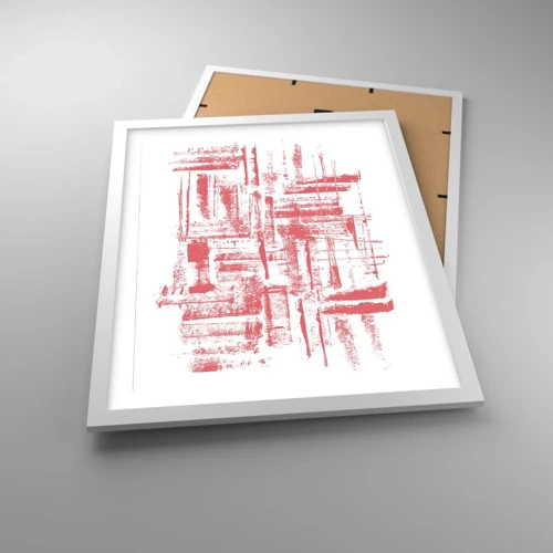 Plakát v bílém rámu - Červené město - 40x50 cm