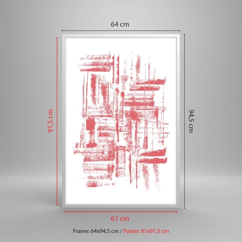 Plakát v bílém rámu - Červené město - 61x91 cm