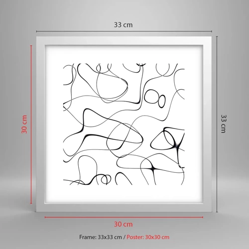 Plakát v bílém rámu - Cesty života, zákruty osudu - 30x30 cm