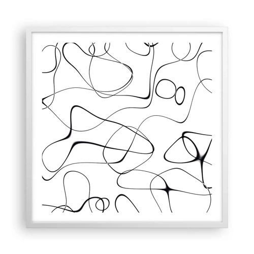 Plakát v bílém rámu - Cesty života, zákruty osudu - 60x60 cm