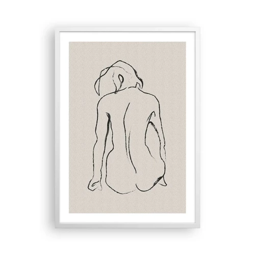 Plakát v bílém rámu - Dívčí akt - 50x70 cm