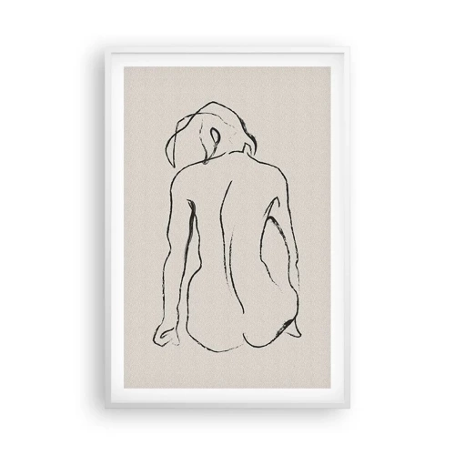 Plakát v bílém rámu - Dívčí akt - 61x91 cm