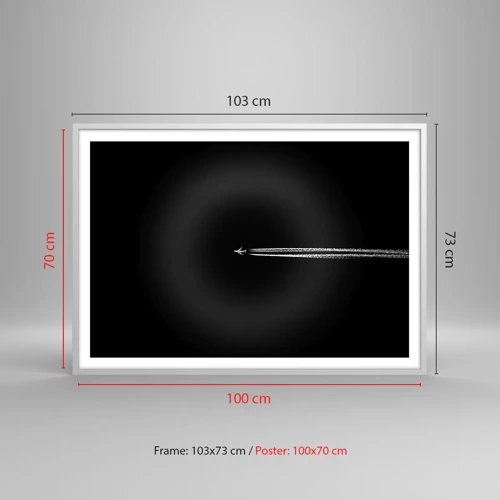 Plakát v bílém rámu - Do jiné dimenze - 100x70 cm