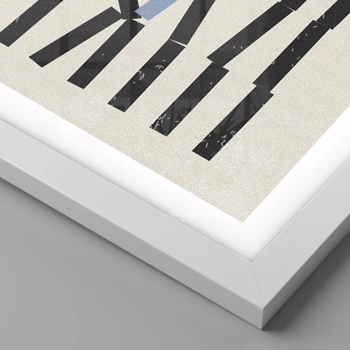 Plakát v bílém rámu - Domino – kompozice - 70x100 cm