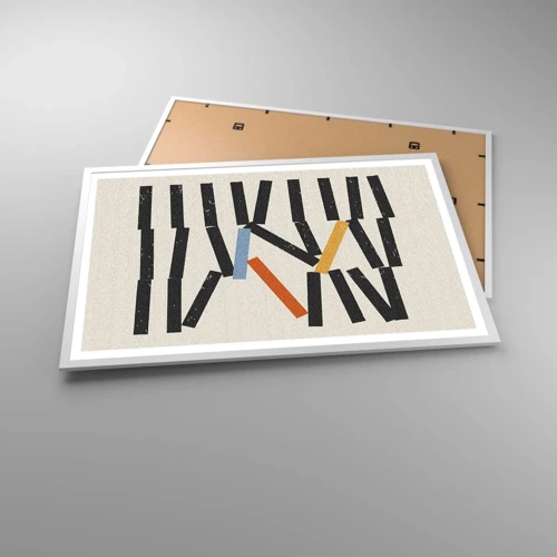 Plakát v bílém rámu - Domino – kompozice - 91x61 cm