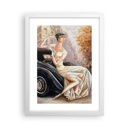 Plakát v bílém rámu - Elegance v retro stylu - 30x40 cm