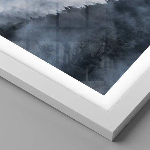 Plakát v bílém rámu - Horská mystika - 30x40 cm