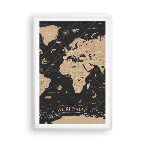 Plakát v bílém rámu - Hranice mého světa - 61x91 cm