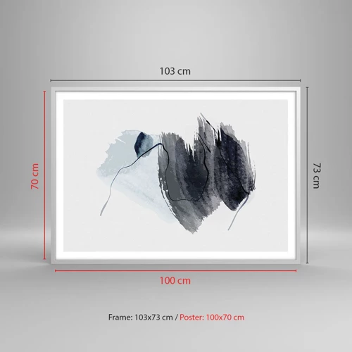 Plakát v bílém rámu - Intenzita a pohyb - 100x70 cm