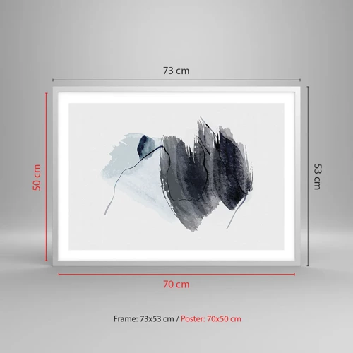 Plakát v bílém rámu - Intenzita a pohyb - 70x50 cm