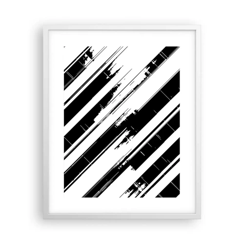 Plakát v bílém rámu - Intenzivní a dynamická kompozice - 40x50 cm
