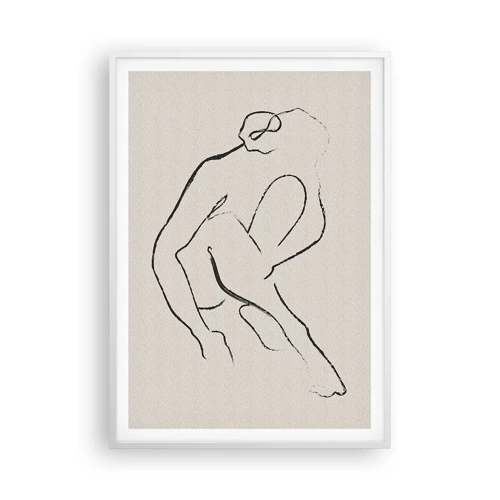 Plakát v bílém rámu - Intimní skica - 70x100 cm