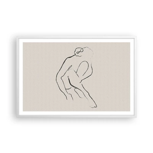 Plakát v bílém rámu - Intimní skica - 91x61 cm
