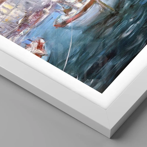 Plakát v bílém rámu - Italský záliv - 40x50 cm