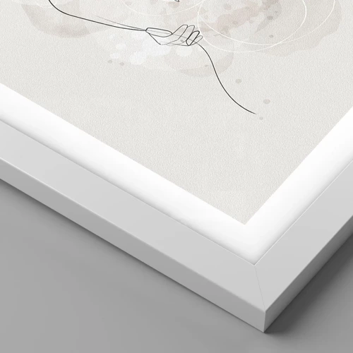 Plakát v bílém rámu - Jako citlivý nástroj - 60x60 cm