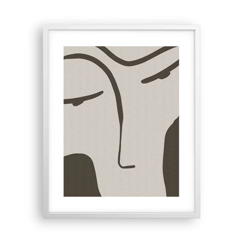 Plakát v bílém rámu - Jako z Modiglianiho obrazu - 40x50 cm