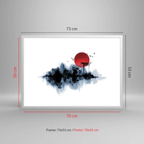 Plakát v bílém rámu - Japonský pohled - 70x50 cm