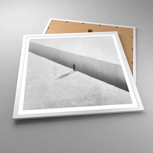 Plakát v bílém rámu - Jasný cíl - 60x60 cm