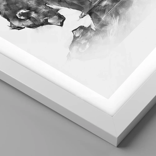 Plakát v bílém rámu - Je příjemné se sekat s někým blízkým - 50x50 cm
