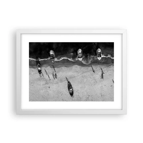 Plakát v bílém rámu - Ještě na břehu… - 40x30 cm