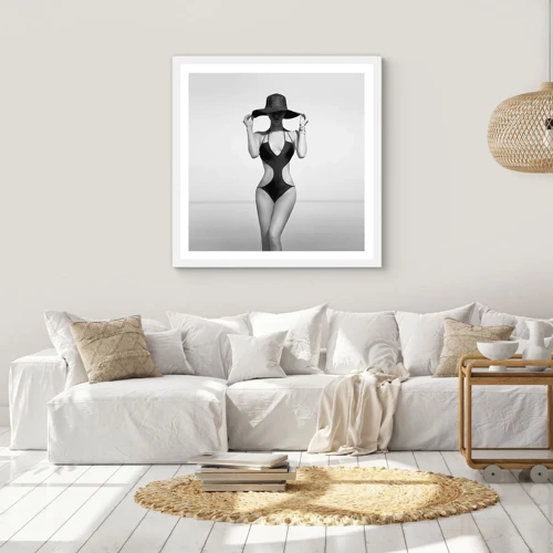 Plakát v bílém rámu - Jmenuji se: Elegance - 50x50 cm