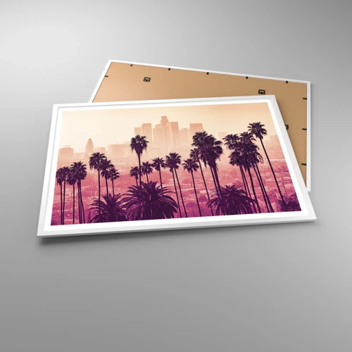 Plakát v bílém rámu - Kalifornská krajinka - 100x70 cm