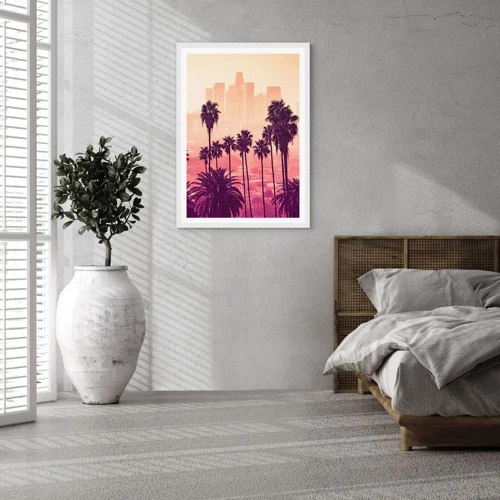 Plakát v bílém rámu - Kalifornská krajinka - 30x40 cm