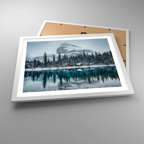 Plakát v bílém rámu - Kanadské útočiště - 50x40 cm