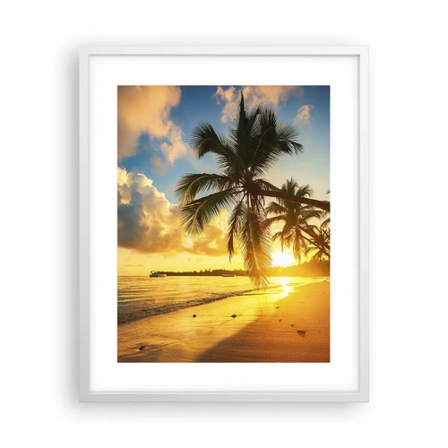 Plakát v bílém rámu - Karibský sen - 40x50 cm