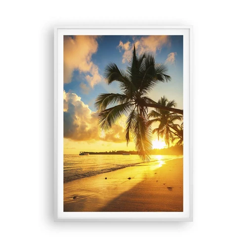 Plakát v bílém rámu - Karibský sen - 70x100 cm