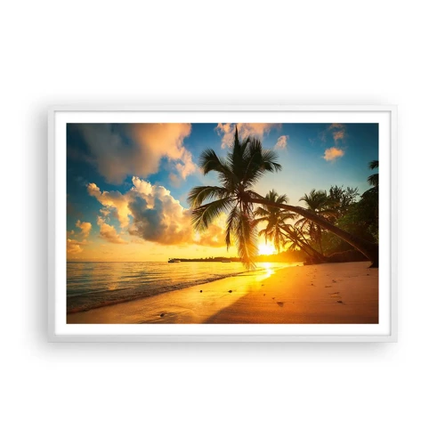 Plakát v bílém rámu - Karibský sen - 91x61 cm