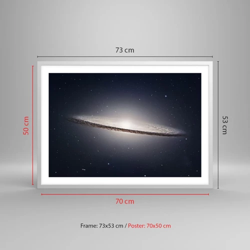 Plakát v bílém rámu - Kdysi dávno, v jedné vzdálené galaxii… - 70x50 cm