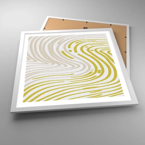 Plakát v bílém rámu - Kompozice s mírným ohybem - 50x50 cm