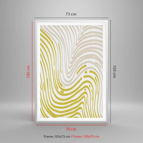 Plakát v bílém rámu - Kompozice s mírným ohybem - 70x100 cm