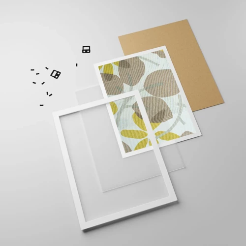 Plakát v bílém rámu - Kompozice v plném slunci - 30x40 cm