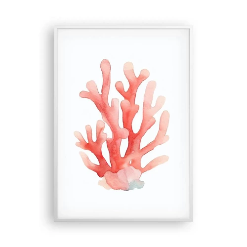 Plakát v bílém rámu - Korálový korál - 70x100 cm