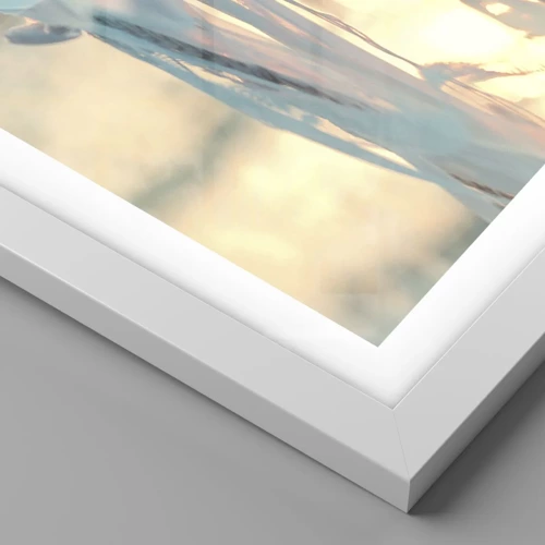Plakát v bílém rámu - Krajkový totem - 30x40 cm