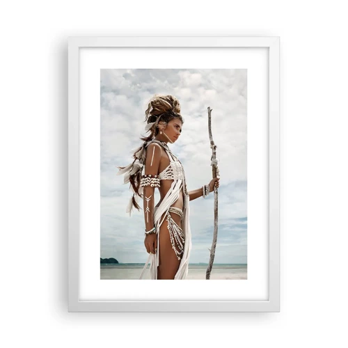 Plakát v bílém rámu - Královna tropů - 30x40 cm
