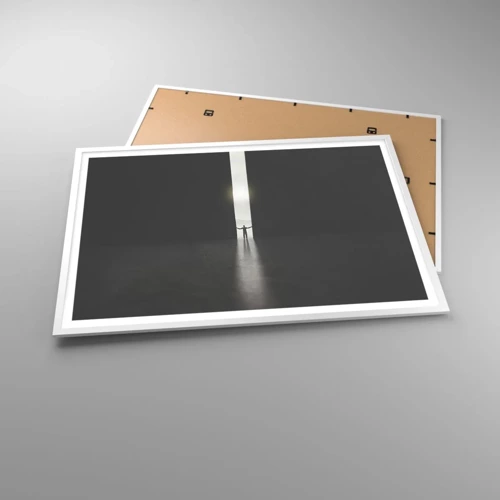 Plakát v bílém rámu - Krok ke světlé budoucnosti - 100x70 cm