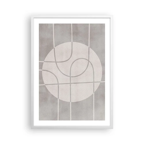 Plakát v bílém rámu - Kruhově a přímo - 50x70 cm