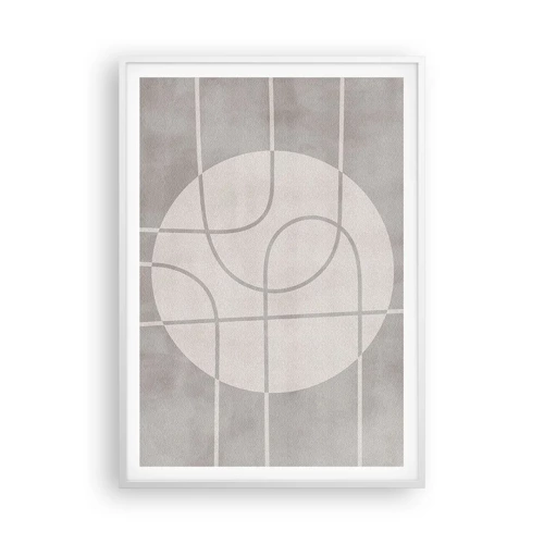 Plakát v bílém rámu - Kruhově a přímo - 70x100 cm