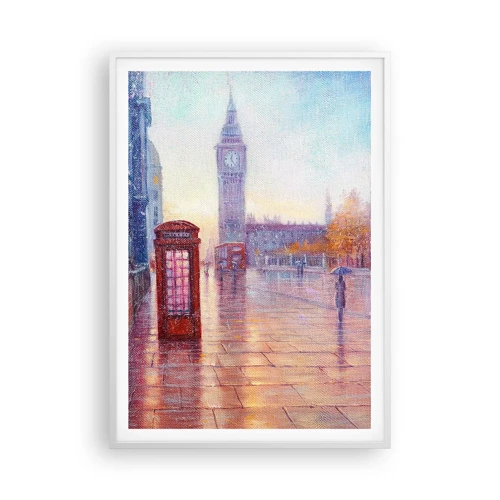 Plakát v bílém rámu - Londýnský podzimní den - 70x100 cm