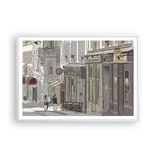 Plakát v bílém rámu - Městské radosti - 100x70 cm