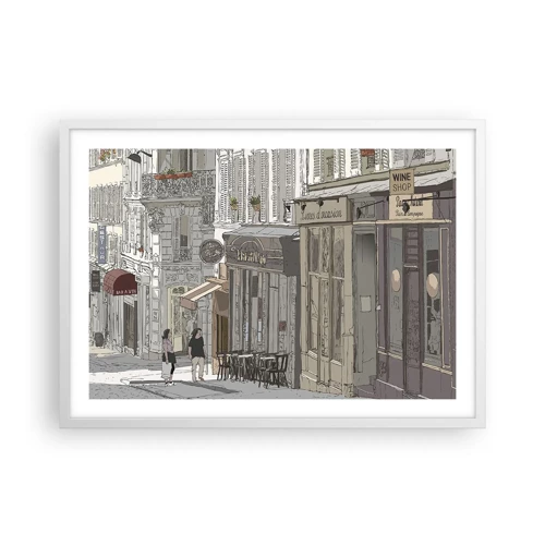 Plakát v bílém rámu - Městské radosti - 70x50 cm